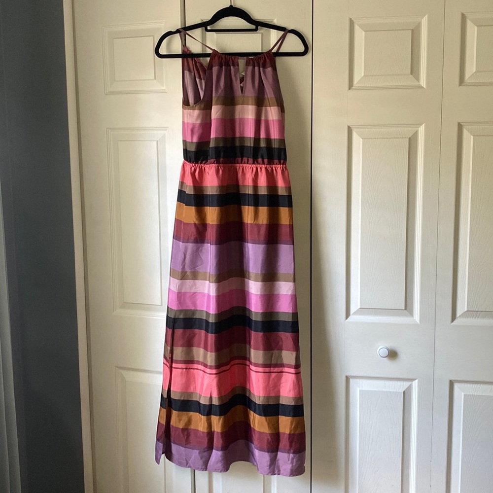 Like New Ann Taylor Loft stripped maxi dress, Med. petite.